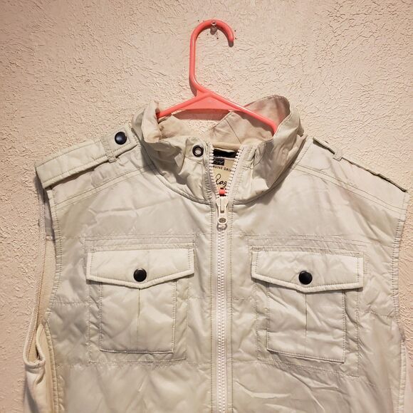 American Rag White Puffer Vest Fall Size Large - Picture 4 of 8